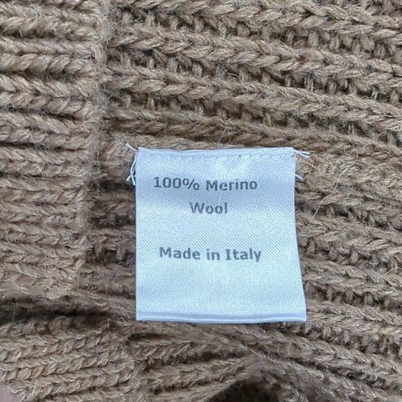 La Ligne Sweater Dress Womens Medium Brown 100% Merino Wool Made in Italy - Picture 8 of 11
